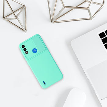 Camshield Soft do Motorola Moto E7 Power/E7i Power Miętowy