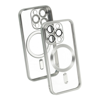 Metallic Magsafe Case for Iphone 16 Pro Silver