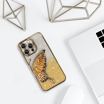 Tel Protect Butterfly Water Case for Iphone 16 Plus gold
