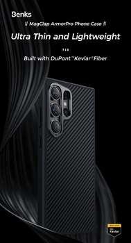 Benks Magnetic Armor Pro Kevlar Case 600D (0041) for Samsung Galaxy S24 Plus black