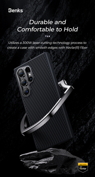 Benks Magnetic Armor Pro Kevlar Case 600D (0040) for Samsung Galaxy S24 black