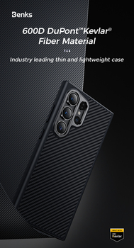 Benks Magnetic Armor Pro Kevlar Case 600D (0040) for Samsung Galaxy S24 black