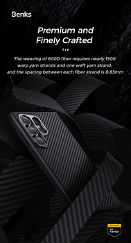 Benks Magnetic Armor Pro Kevlar Case 600D (0040) for Samsung Galaxy S24 black