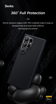 Benks Magnetic Armor Pro Kevlar Case 600D (0040) for Samsung Galaxy S24 black