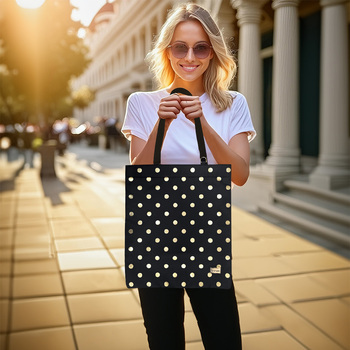 Torba shopperka Wonder wzór 2 groszki złote