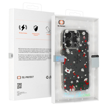 TEL PROTECT Christmas Clear Case do Iphone 16 Plus Wzór 3
