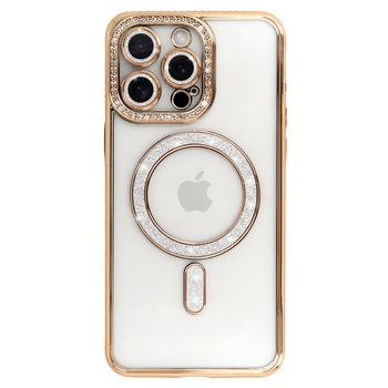 Bling Magsafe Case for Iphone 12 Pro gold