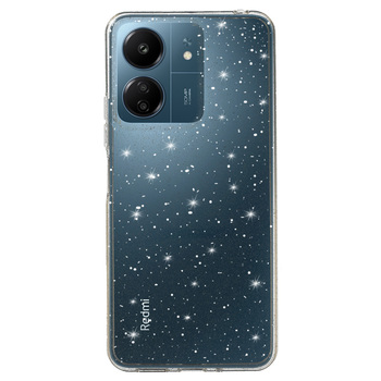 Crystal Glitter Case do Xiaomi Redmi 14C Srebrny