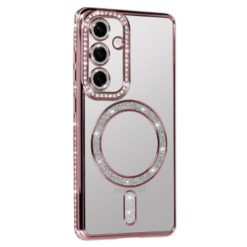 Bling Magsafe Case for Samsung Galaxy A26 5G pink