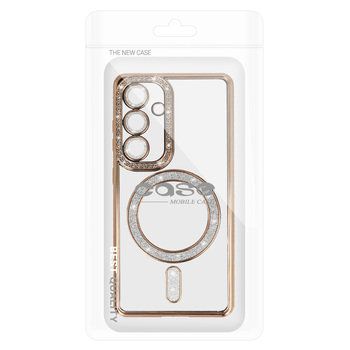 Bling Magsafe Case do Samsung Galaxy A56 5G złoty
