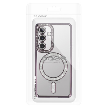 Bling Magsafe Case for Samsung Galaxy S25 purple