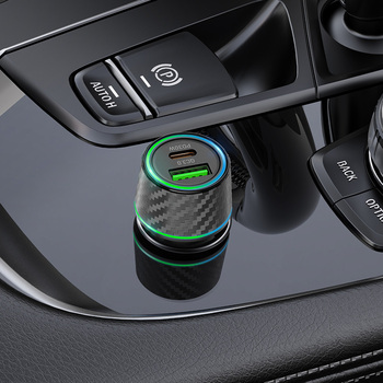 Blavec Ładowarka samochodowa BS-21 Carbon - Typ C + USB - PD 48W 3A (CCBS21C-CUB48) czarna