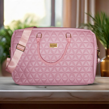 Wonder Briefcase Laptop 17 inches pico quilted pink