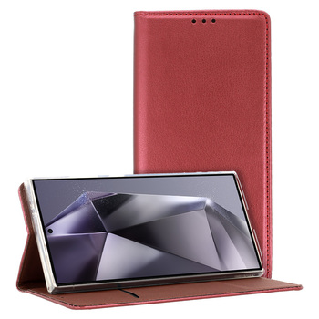 Smart Magneto Case for Xiaomi Redmi 14C burgundy