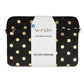 Wonder Sleeve Laptop 15-16 cali groszki złote