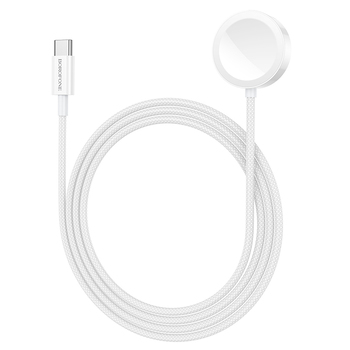 Borofone Ładowarka indukcyjna BQ37 Star 2,5W do iWatch 1-9, SE/SE2, Samsung Ultra/Ultra2 biała