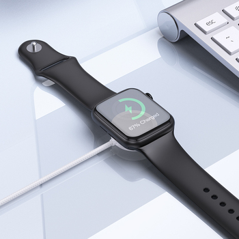 Borofone Ładowarka indukcyjna BQ37 Star 2,5W do iWatch 1-9, SE/SE2, Samsung Ultra/Ultra2 biała