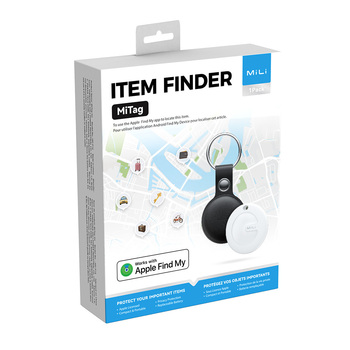 MiLi Lokalizator GPS Bluetooth MiTag Tracker HD-P16 (Apple only) + etui brelok czarny