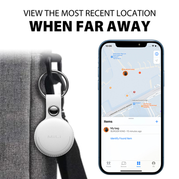 MiLi Lokalizator GPS Bluetooth MiTag Tracker HD-P16 (Apple only) + etui brelok biały