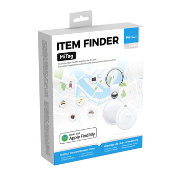 MiLi Lokalizator GPS Bluetooth MiTag Tracker HD-P16 (Apple only) + etui brelok biały