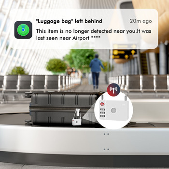 MiLi Lokalizator GPS Bluetooth MiLock Tracker HD-P16-L (Apple only) kłódka do bagażu biały