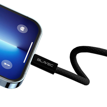 Blavec Kabel Candy oplot - Typ C na Lightning - PD 20W 2,4A 2 metry Apple CarPlay (CCA-CL24B20) czarny
