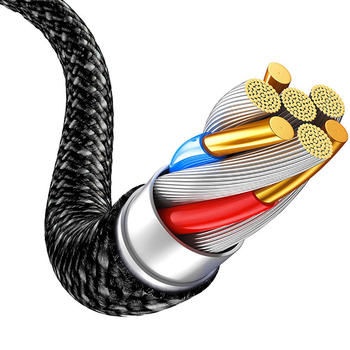 Blavec Kabel Candy oplot - Typ C na Lightning - PD 20W 2,4A 2 metry Apple CarPlay (CCA-CL24B20) czarny