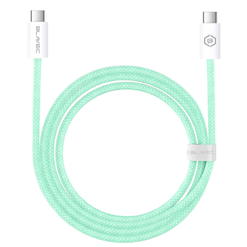 Blavec Kabel Candy oplot - Typ C na Typ C - PD 60W 3A 3 metry Apple CarPlay/Android Auto (CCA-CC3GN30) zielony