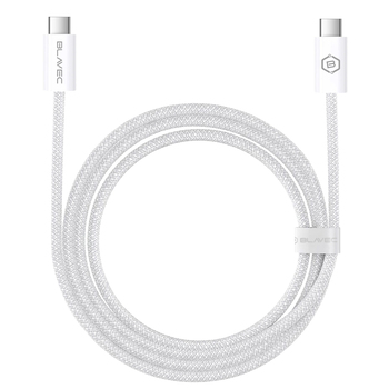 Blavec Kabel Candy oplot - Typ C na Typ C - PD 60W 3A 3 metry Apple CarPlay/Android Auto (CCA-CC3W30) biały
