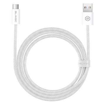 Blavec Kabel Candy oplot - USB na Typ C - PD 60W 3A 3 metry Apple CarPlay/Android Auto (CCA-UC3W30) biały