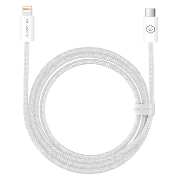 Blavec Kabel Candy oplot - Typ C na Lightning - PD 20W 2,4A 3 metry Apple CarPlay (CCA-CL24W30) biały