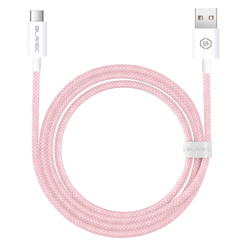 Blavec Cable Candy braided - USB to Type C - PD 60W 3A 2 metres Apple CarPlay/Android Auto (CCA-UC3P20) pink