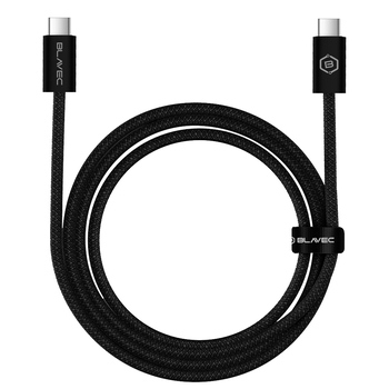 Blavec Kabel Candy oplot - Typ C na Typ C - PD 60W 3A 1 metr Apple CarPlay/Android Auto (CCA-CC3B10) czarny