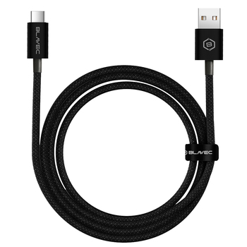 Blavec Kabel Candy oplot - USB na Typ C - PD 60W 3A 1 metr Apple CarPlay/Android Auto (CCA-UC3B10) czarny
