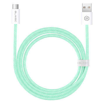 Blavec Cable Candy braided - USB to Type C - PD 60W 3A 2 metres Apple CarPlay/Android Auto (CCA-UC3GN20) green