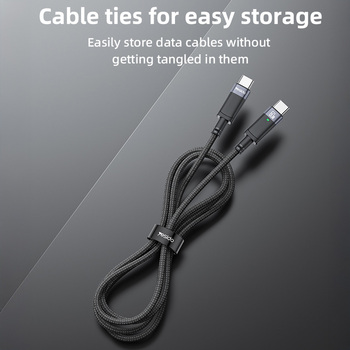 Yesido Kabel CA160 pleciony - Typ C na Typ C - PD 60W 1,2 metra czarny