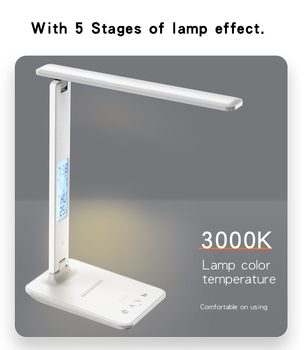 Yesido Desktop lamp DS20 induction with LCD display white