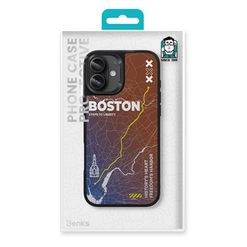 Benks Dynamic City Boston Case for Iphone 16