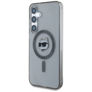 Oryginalne Etui KARL LAGERFELD Button Choupette Head Printed Logo Magsafe do Samsung Galaxy S25 czarny