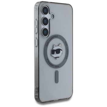 Oryginalne Etui KARL LAGERFELD Button Choupette Head Printed Logo Magsafe do Samsung Galaxy S25 czarny