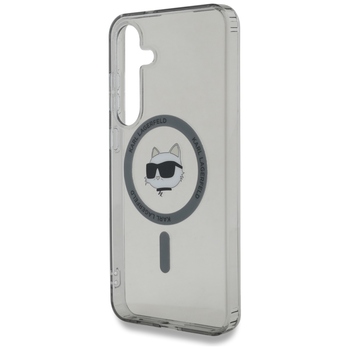 Oryginalne Etui KARL LAGERFELD Button Choupette Head Printed Logo Magsafe do Samsung Galaxy S25 czarny