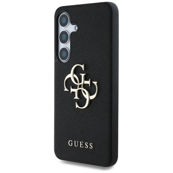Original Case GUESS Grained Big 4G Logo Small Classic Logo do Samsung Galaxy S25 black