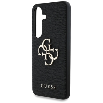 Original Case GUESS Grained Big 4G Logo Small Classic Logo do Samsung Galaxy S25 black
