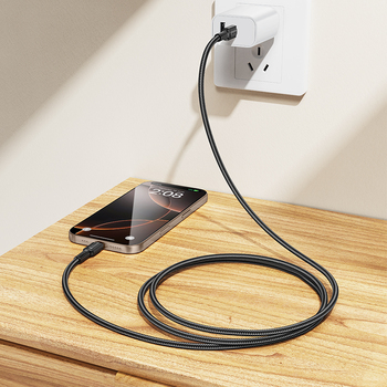 Borofone Kabel BX116 Certain - Typ C na Typ C - PD 60W 3A 1 metr czarny