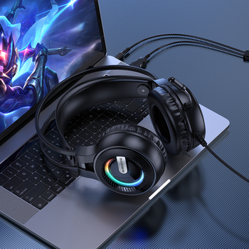 Borofone Headphones BO111 Eminent gaming with microphone black