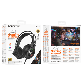 Borofone Headphones BO111 Eminent gaming with microphone black