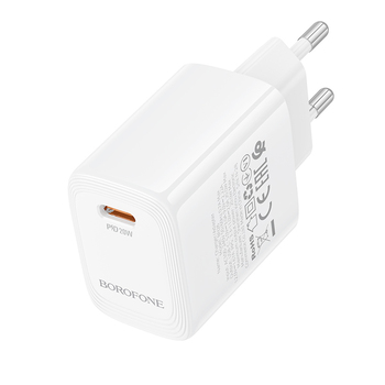 Borofone Wall charger BN26 Fuente - Type C - PD 20W white