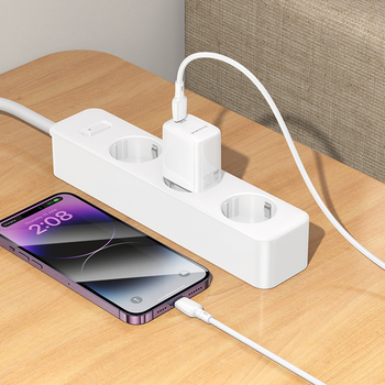 Borofone Wall charger BN26 Fuente - Type C - PD 20W white
