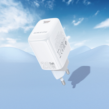 Borofone Wall charger BN26 Fuente - Type C - PD 20W white