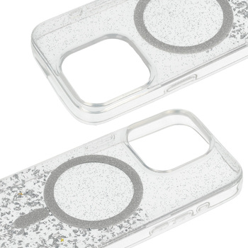 Tel Protect Moonlite Magsafe Case for Samsung Galaxy S24 FE silver clear
